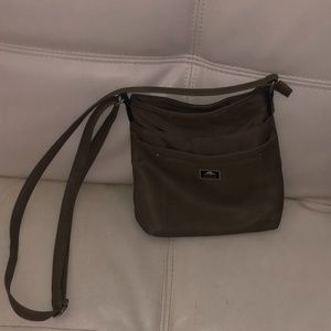 Roots green shoulder purse